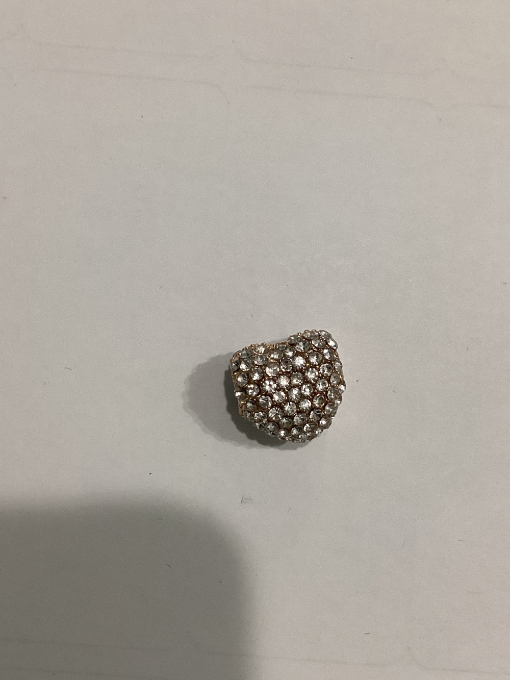 Crystal Pave Heart Stud Earring -‎ Rose Gold